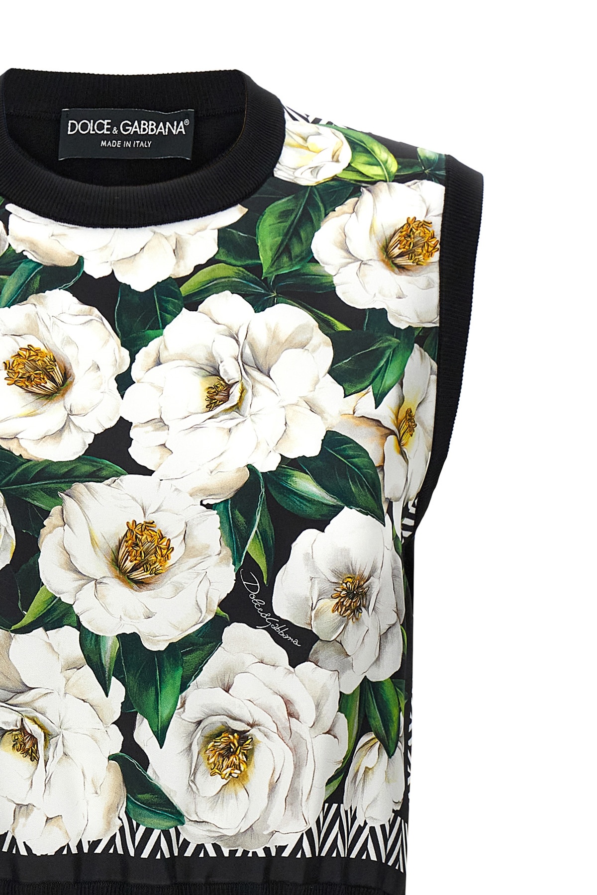 Dolce & Gabbana Floral Print Sweater In White