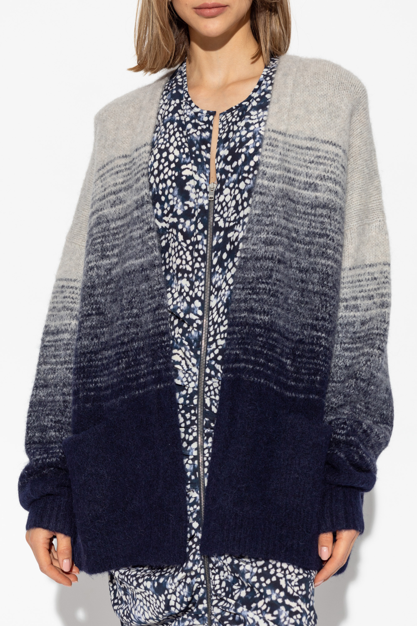 Isabel Marant Daneah Ombré-effect Cardigan In Black