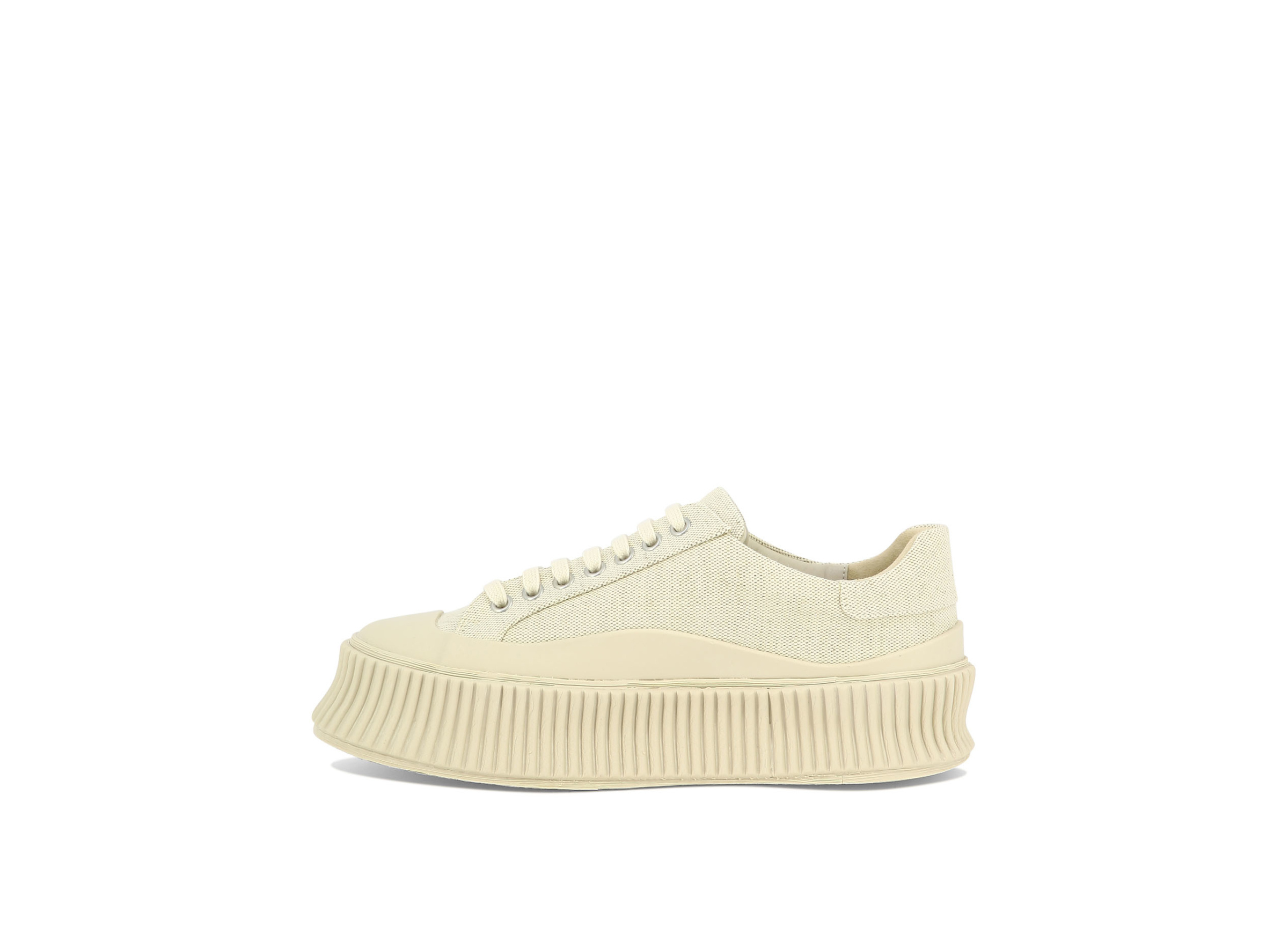 Jil Sander Woman Sneakers Pastel Yellow Size 9 Textile Fibers In Nude