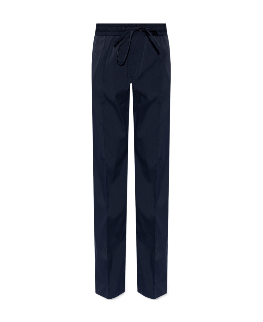 Dolce & Gabbana Drawstring-waist Wide-leg Trousers In Black