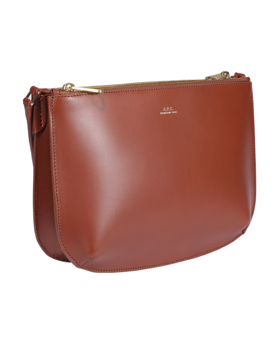 Apc Adjustable Strap Cross Body Bag In Brown