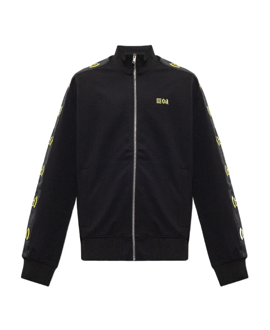 Givenchy Logo Printed Zipped Sweatshirt In Black