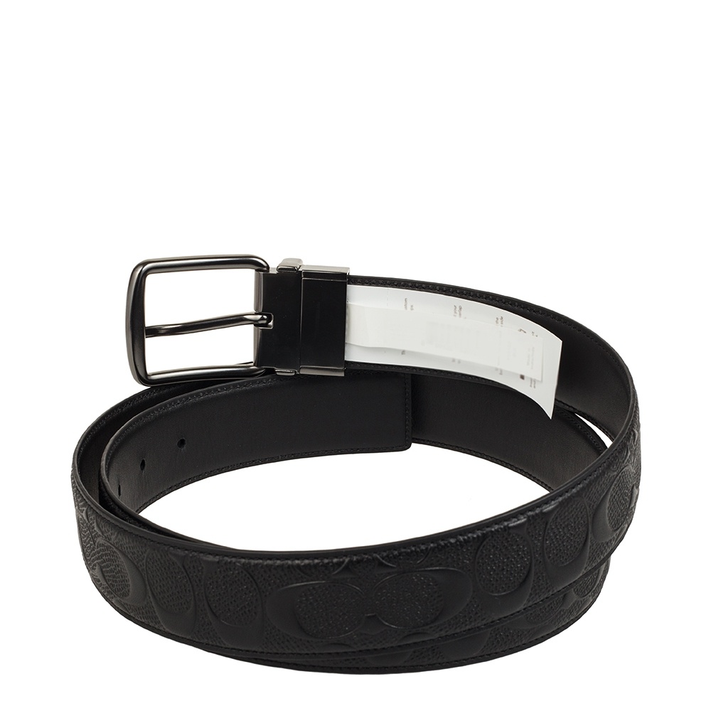 Coach Logo Belt In Black
