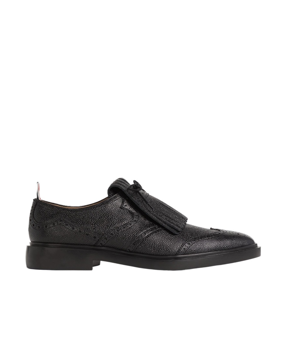 Thom Browne Tassel-trim Leather Brogues In Black