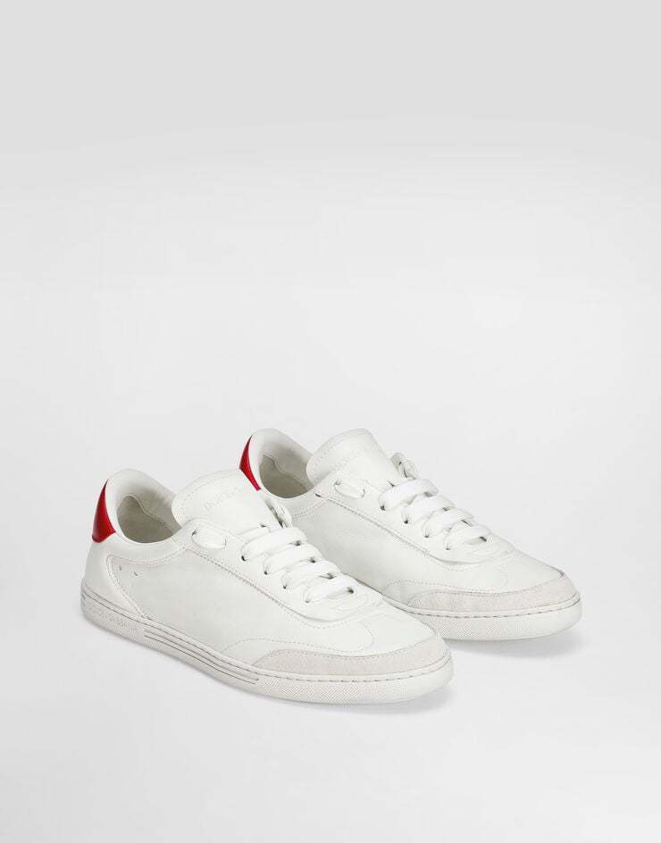 Dolce & Gabbana Saint Tropez Leather-panel Sneakers In White