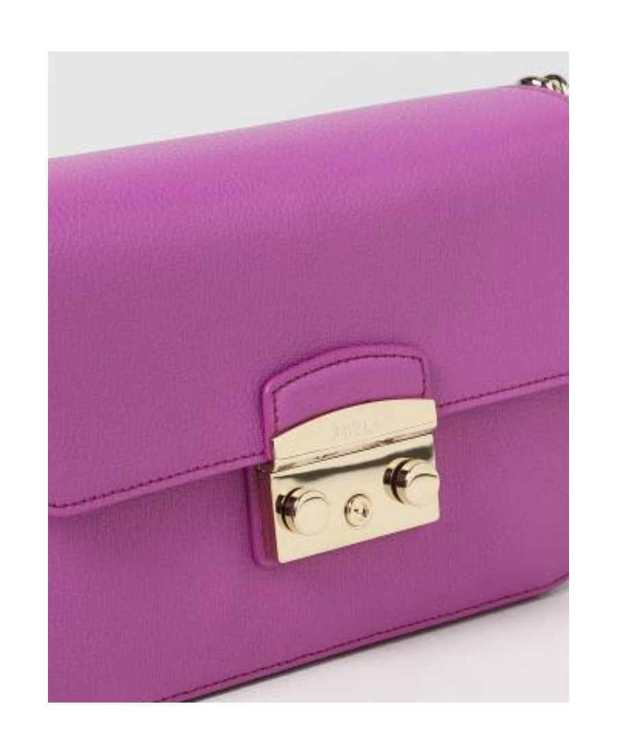 Furla Logo Chain Shoulder Bag In Pink