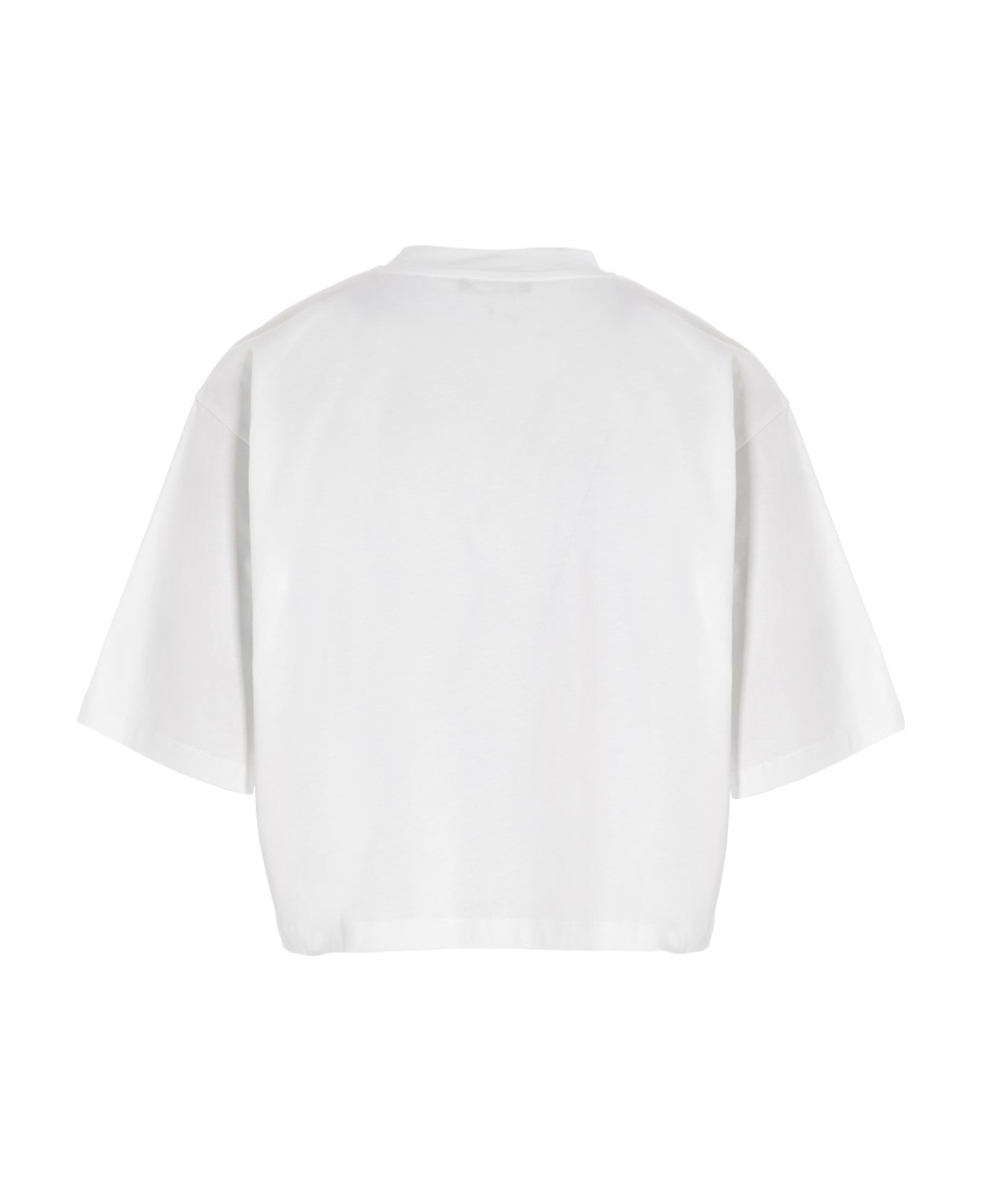 Balmain Cropped Logo T-shirt In White