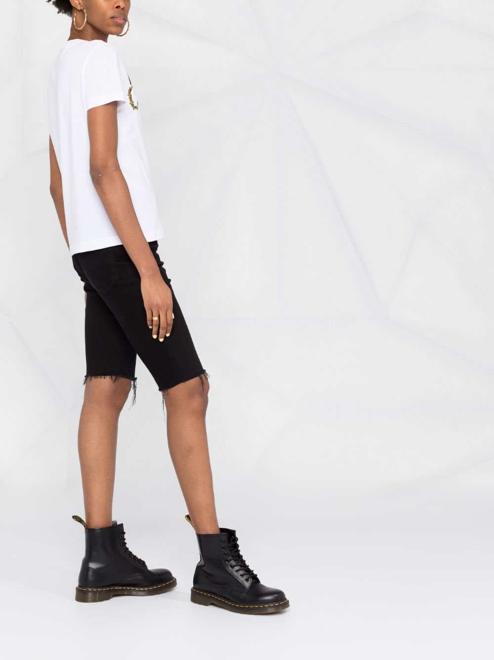 Versace Jeans Logo-print Cotton T-shirt In White
