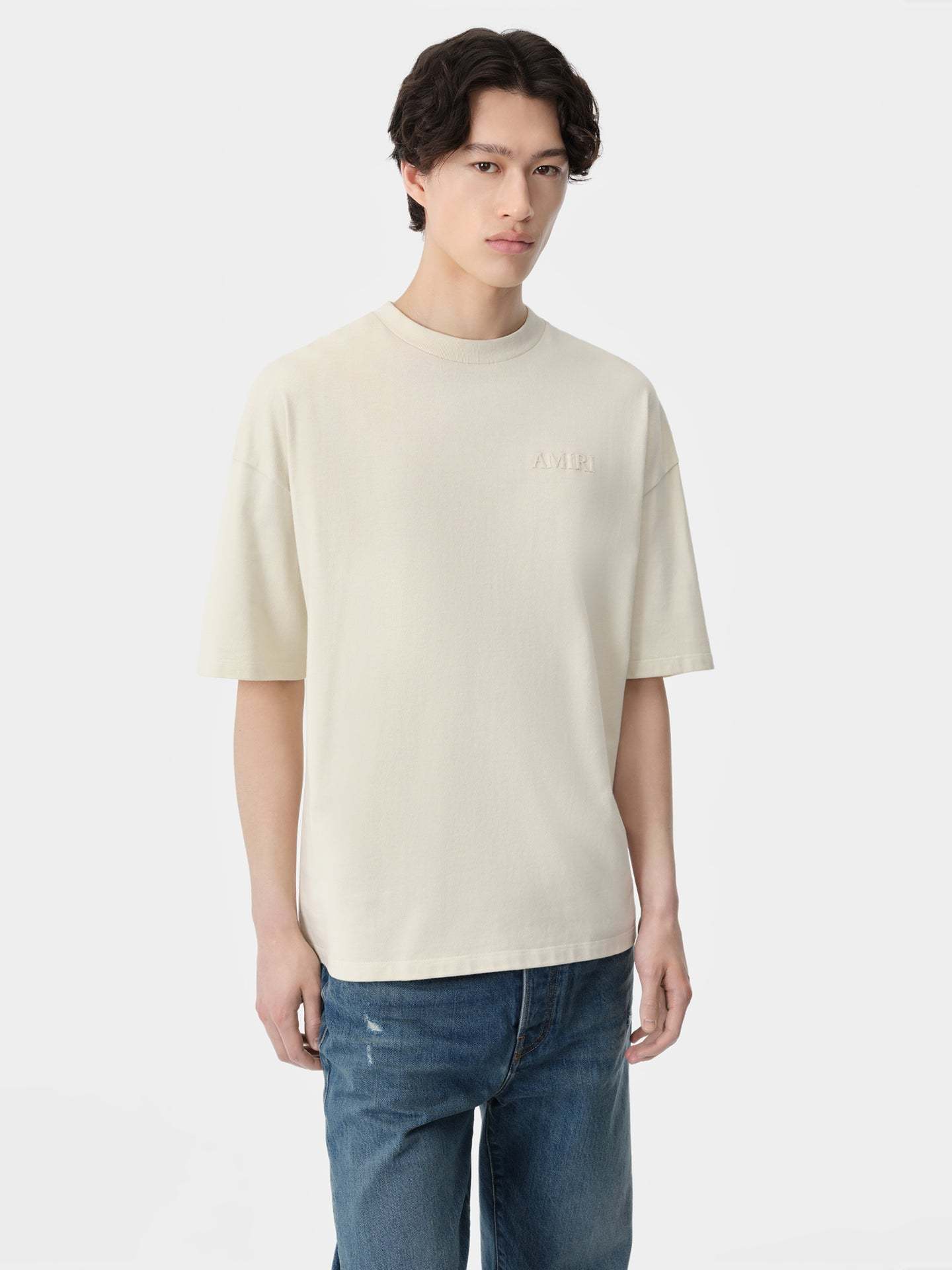 Amiri Logo-embroidered Cotton T-shirt In White