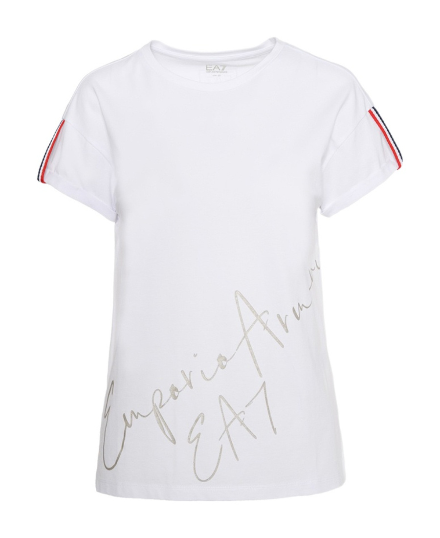 EA7 STRIPED SHORT-SLEEVED T-SHIRT 