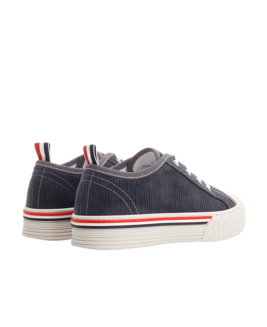 Thom Browne Tartan Tread Collegiate Sneakers In Black