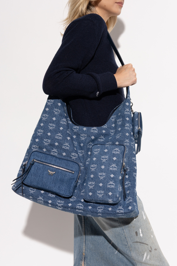 Shop Mcm Denim Shoulder Bag