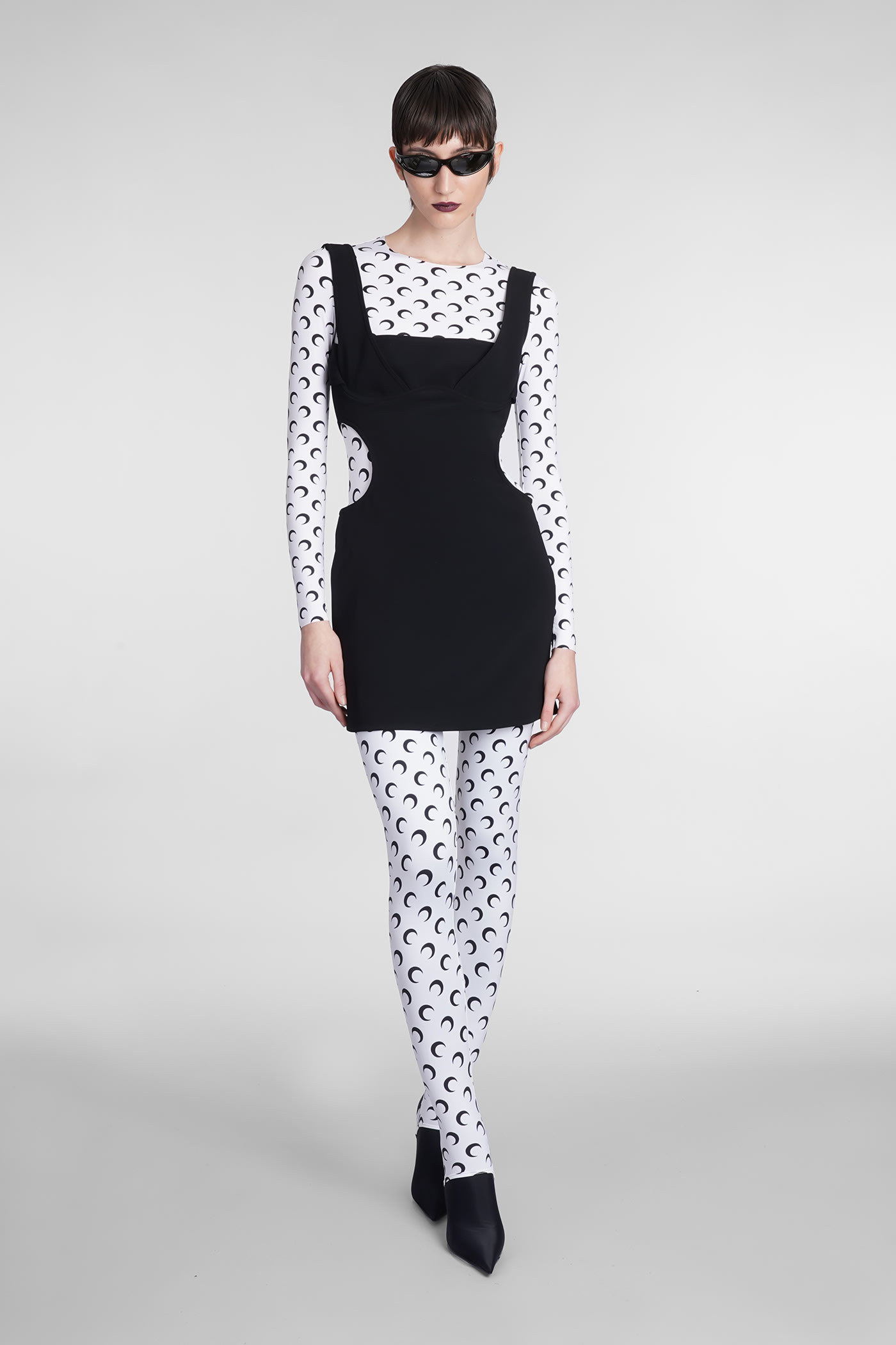 Marine Serre Dresses In Black