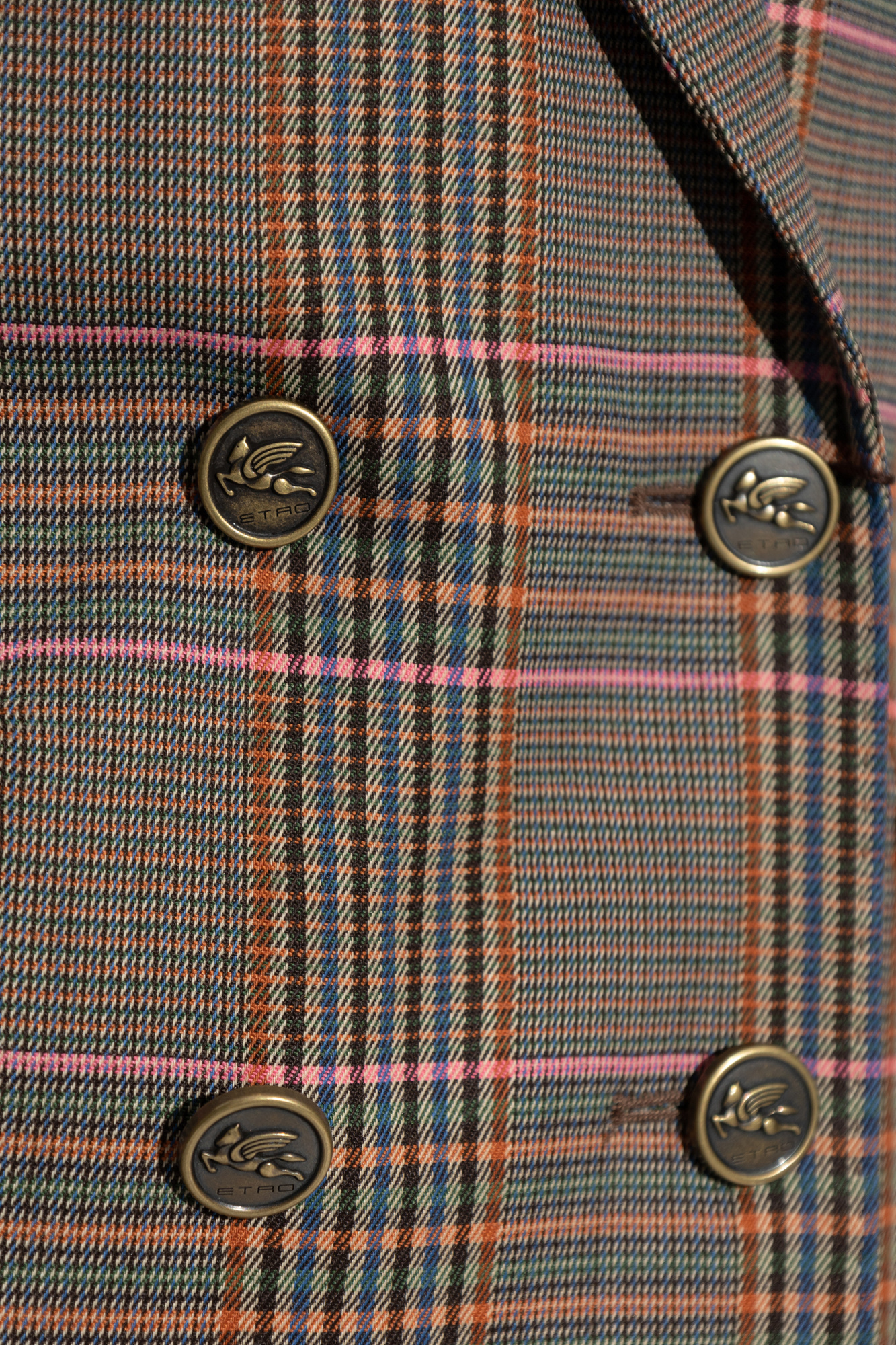 Etro Checked Double-breasted Blazer