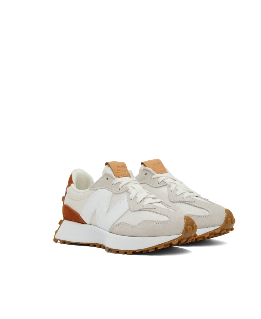New Balance Mesh Spliced Casual Sneakers In White