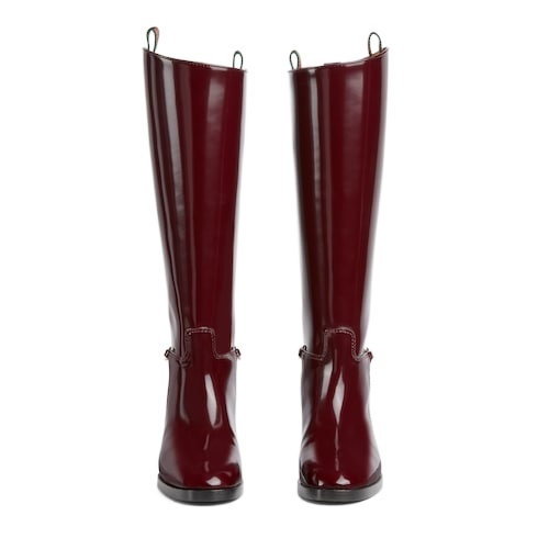 Gucci Horse Collar Button Boots In Brown