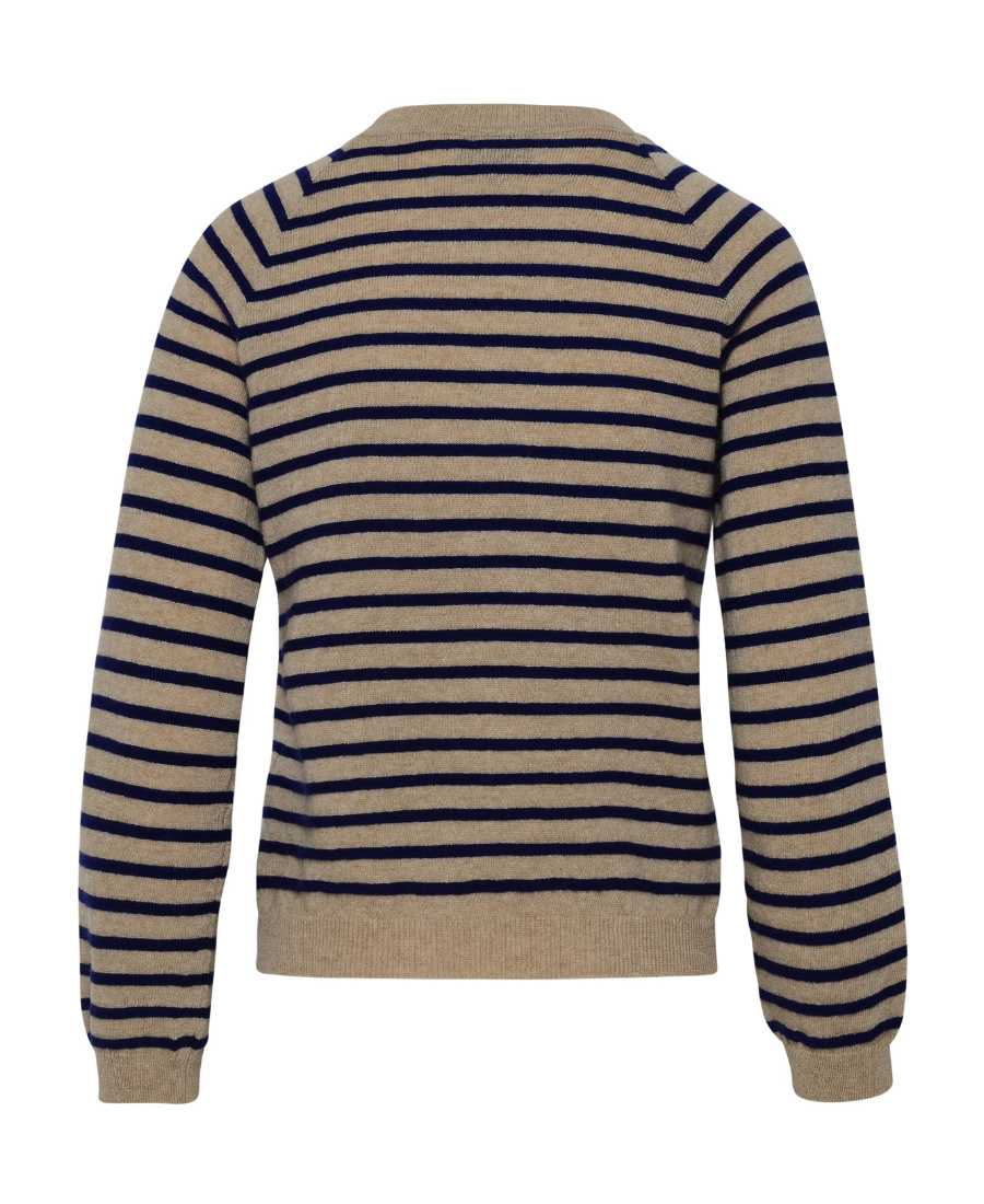 Apc Regular Fit Striped Round Neckline Sweater In Black