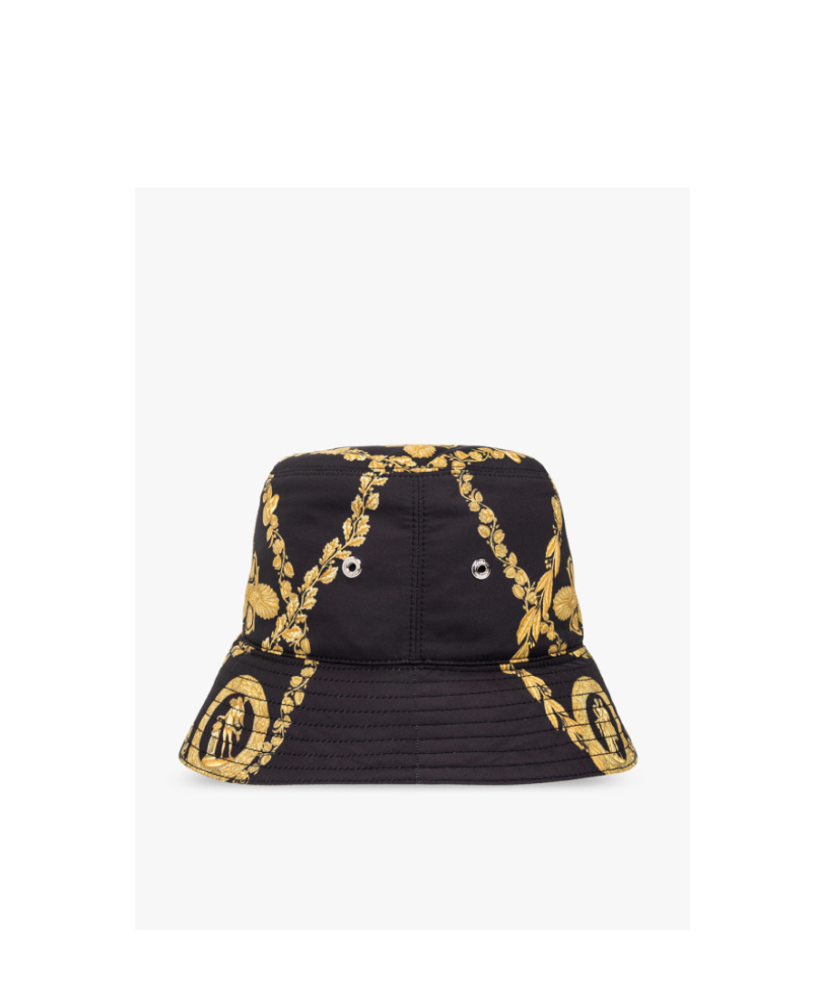 Versace Barocco Print Bucket Hat In Black