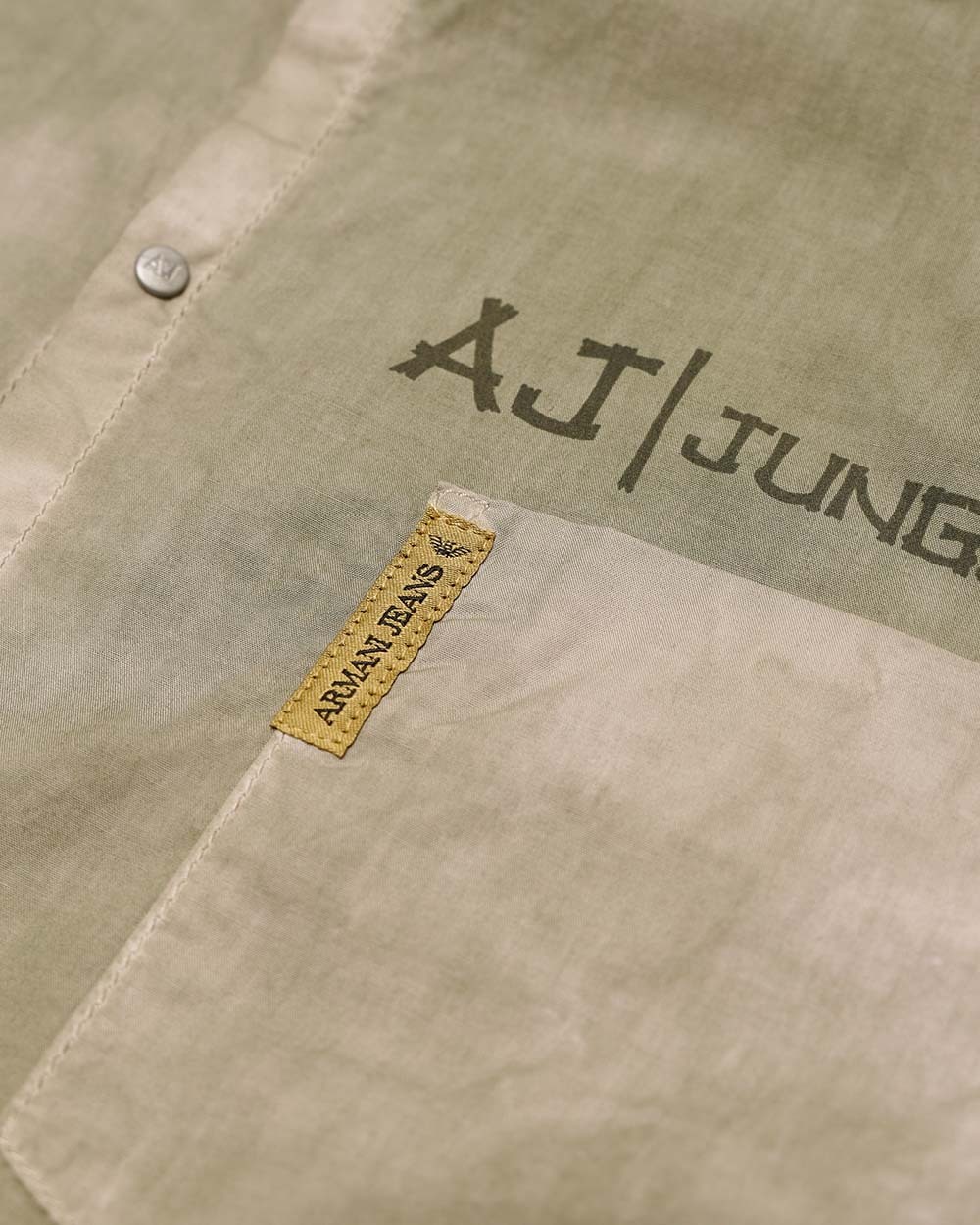 Armani Jeans Logo Detail Shirt In Nude