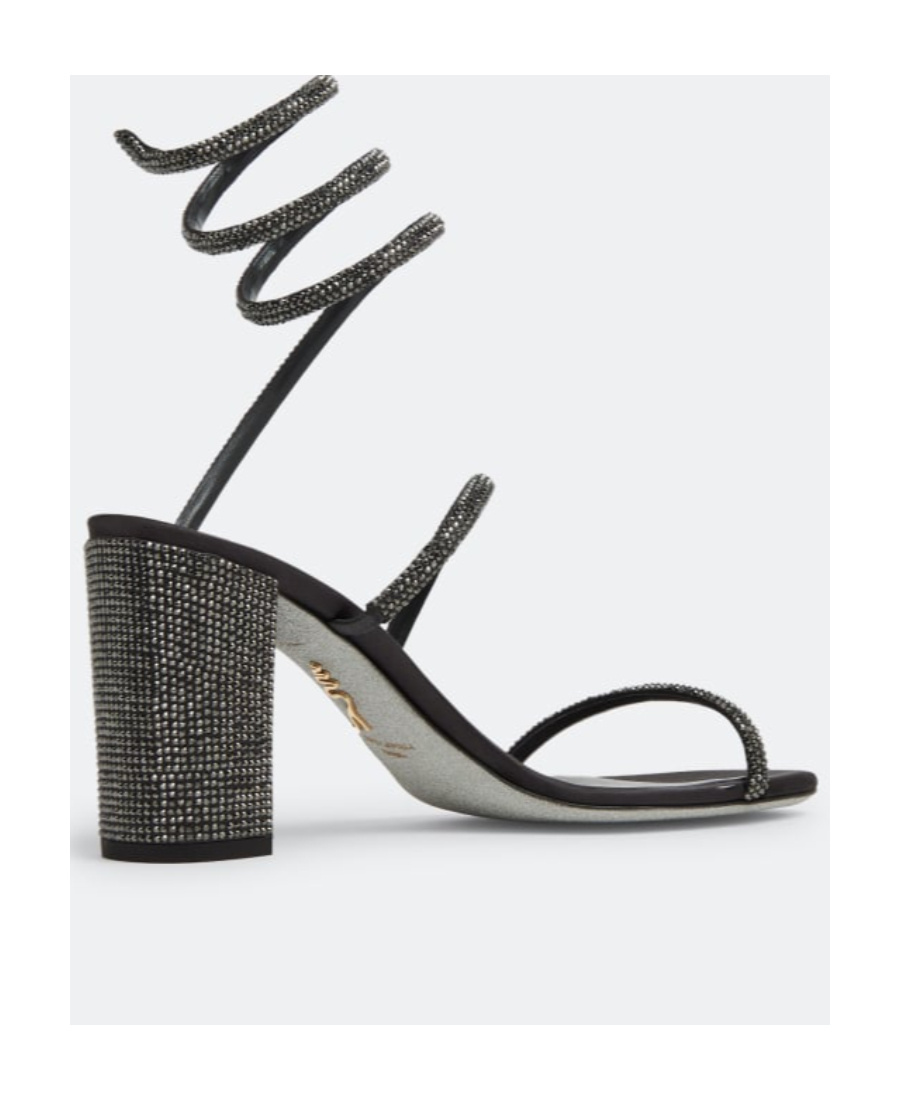 René Caovilla Cleo 90mm Crystal-embellished Sandals In Black