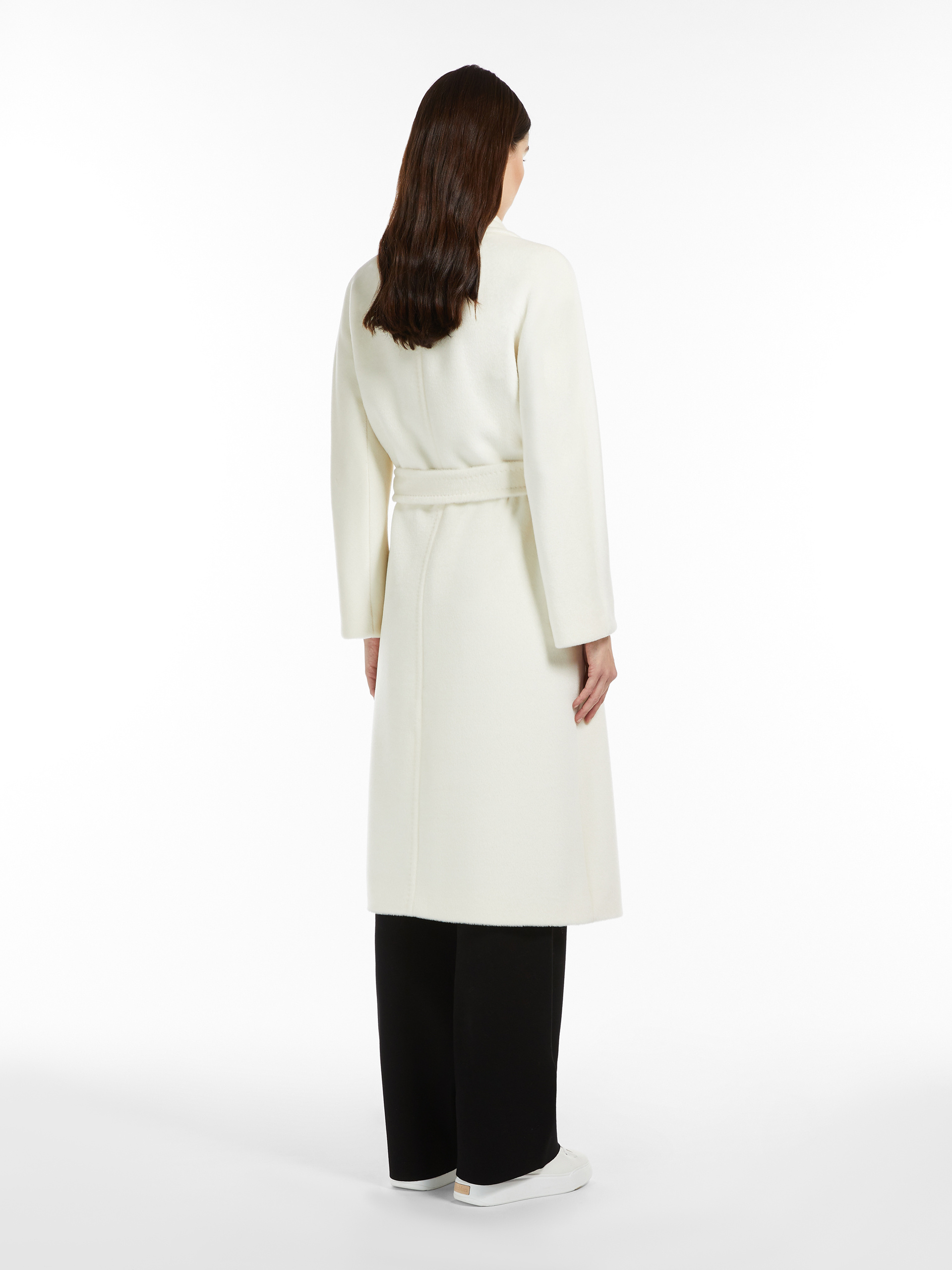 Max Mara Double Breasted Coat In White
