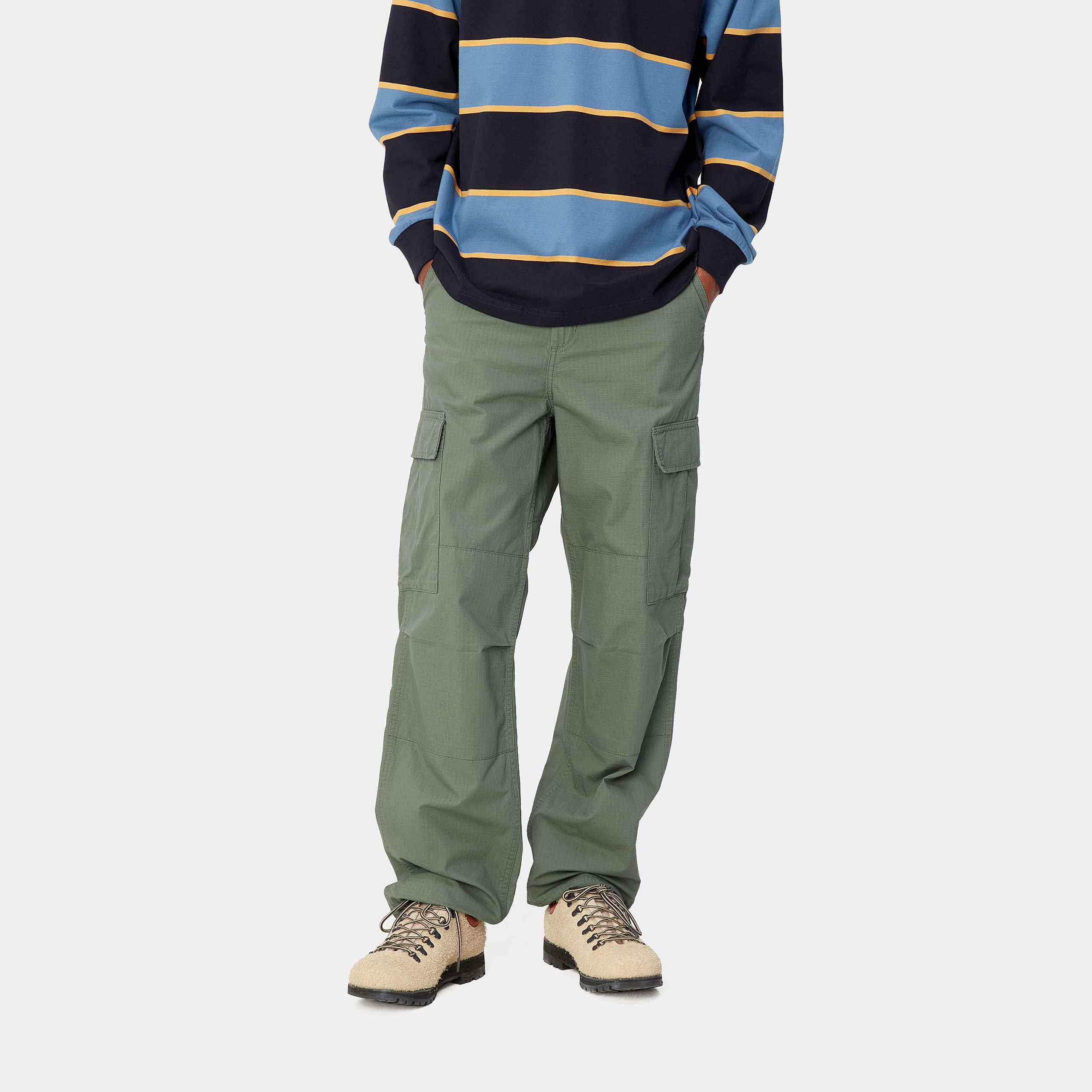 Carhartt Straight-leg Cargo Trousers In Gray