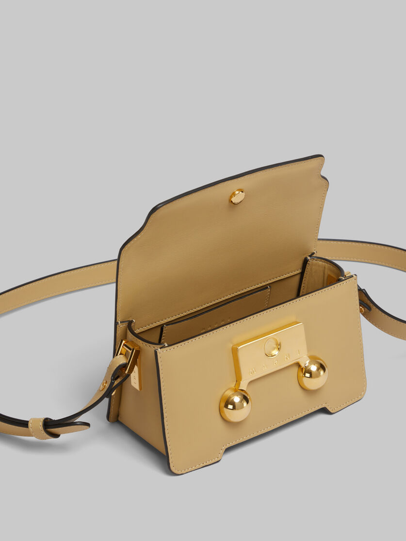Marni Camel Leather Trunkaroo Mini Shoulder Bag In Nude