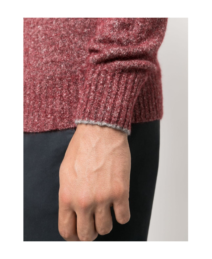 Brunello Cucinelli Versatile Ribbed Crew Neck Knit In Pink