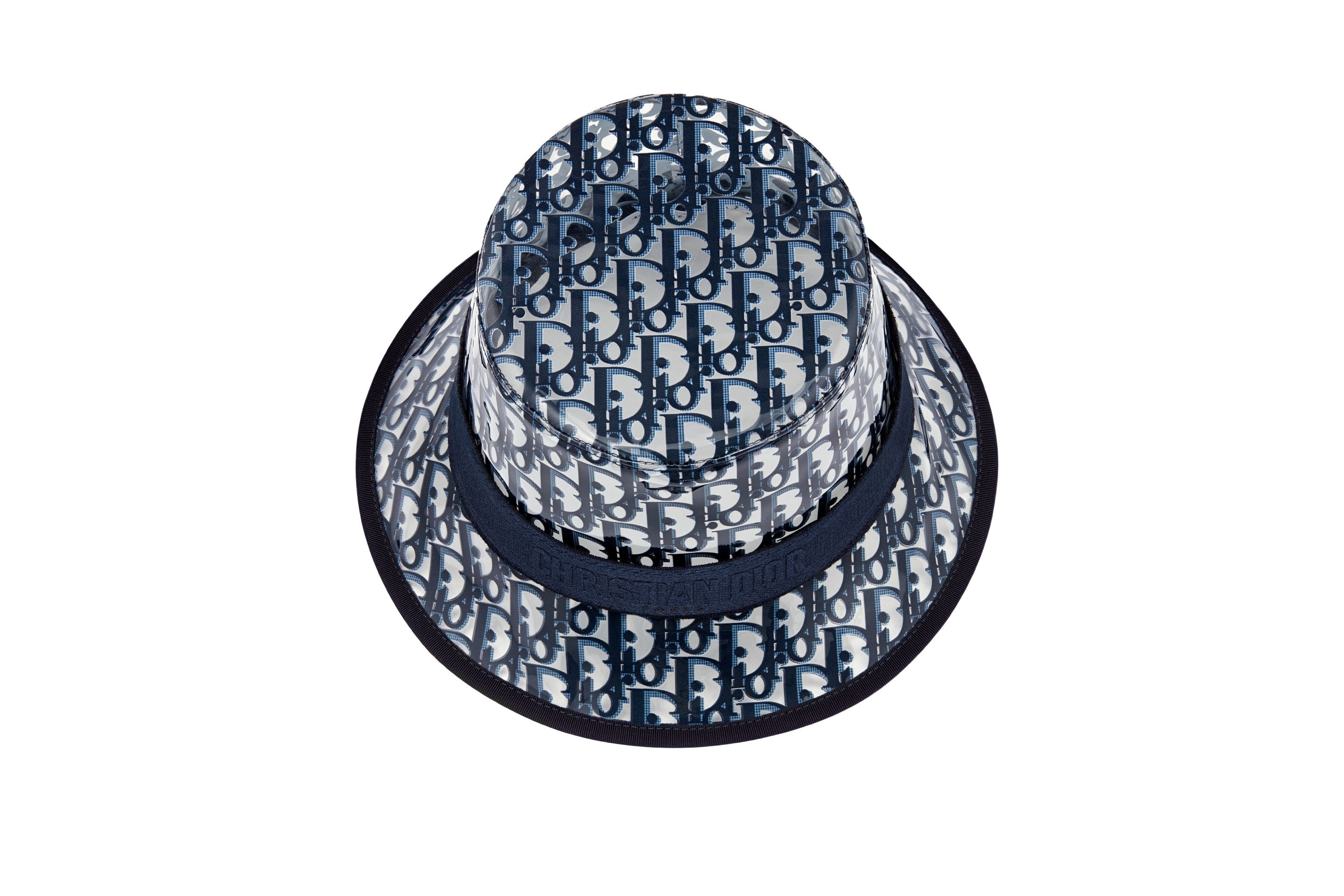 Dior Logo Small Rimmed Barrel Cap In Nude