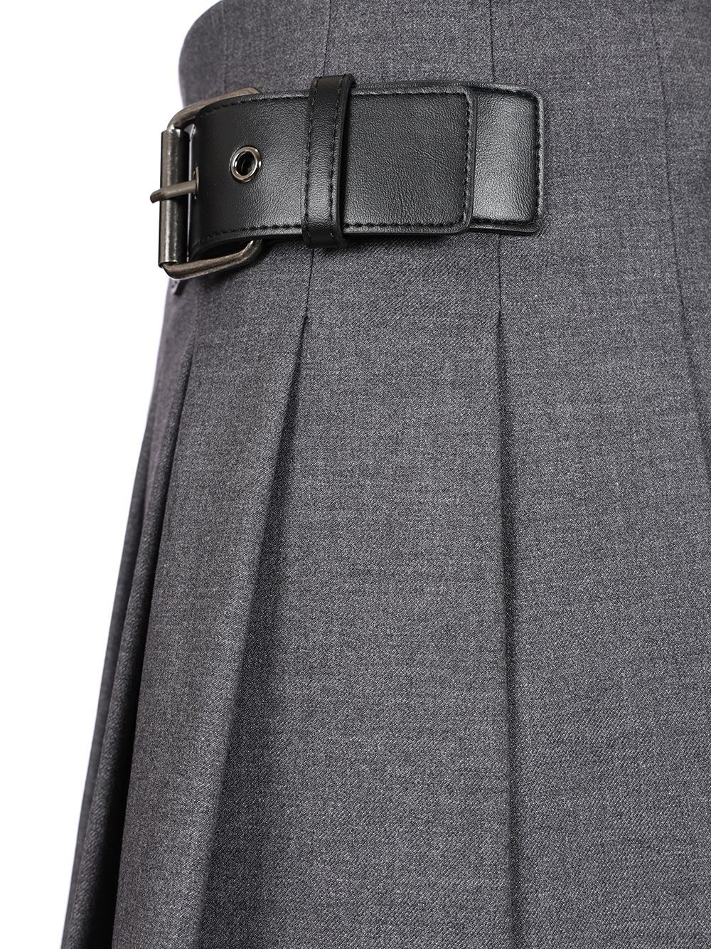 Dunst Pleated Mini Skirt Skirts Grey In Gray
