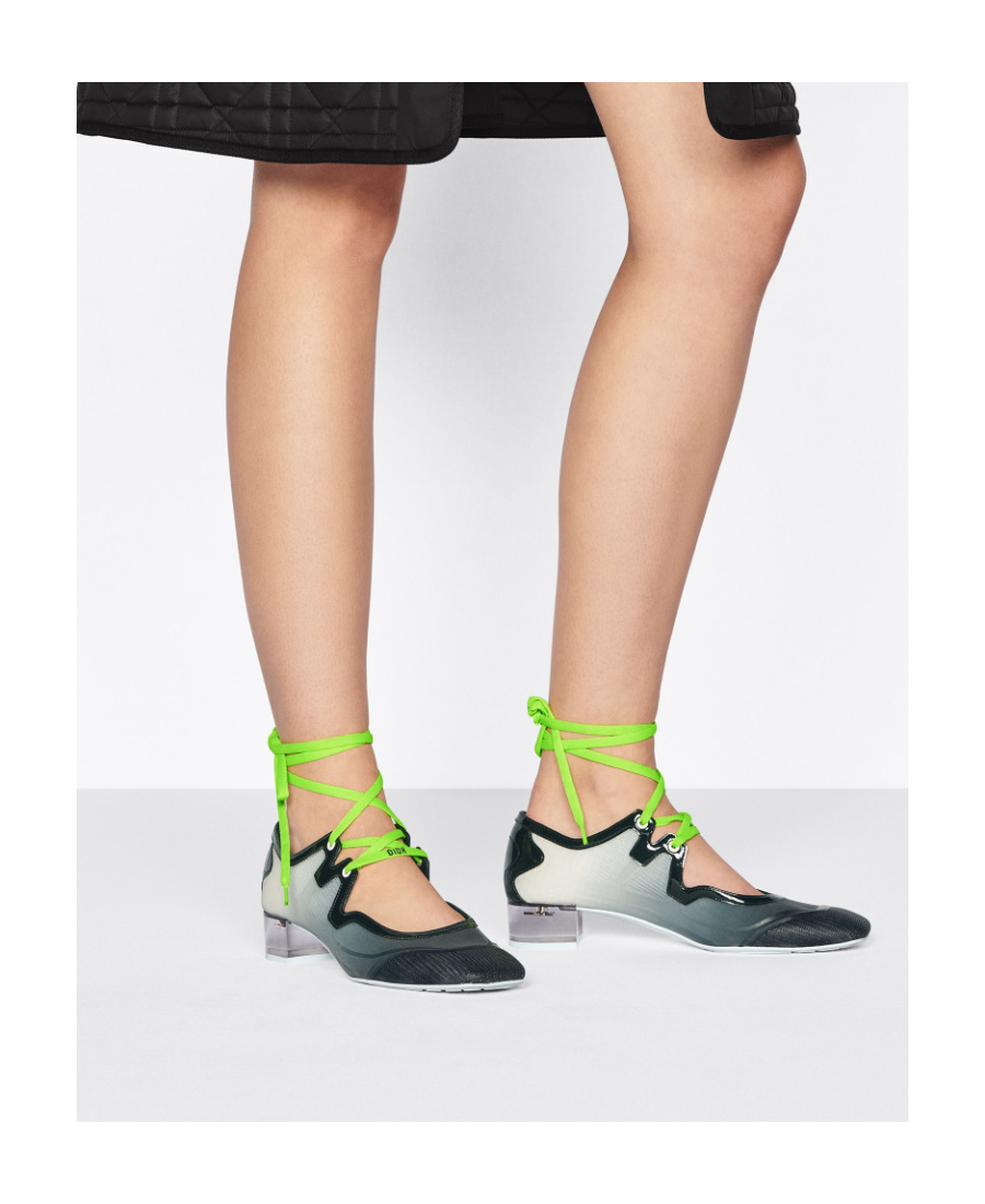 Dior D-mension Lace-up High Heels In Gray