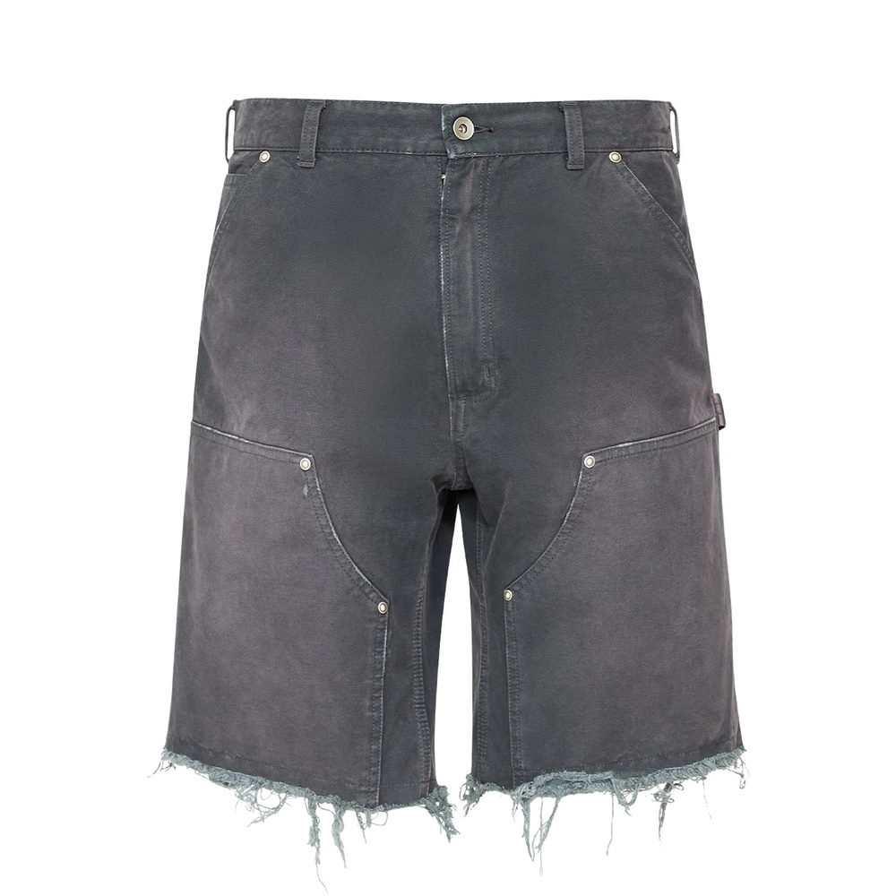 Maison Margiela Denim Shorts With Belt Loops In Gray