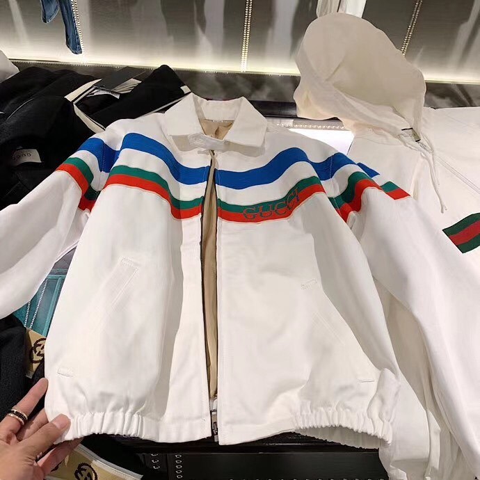 GUCCI STRIPE-DETAIL JACKET 