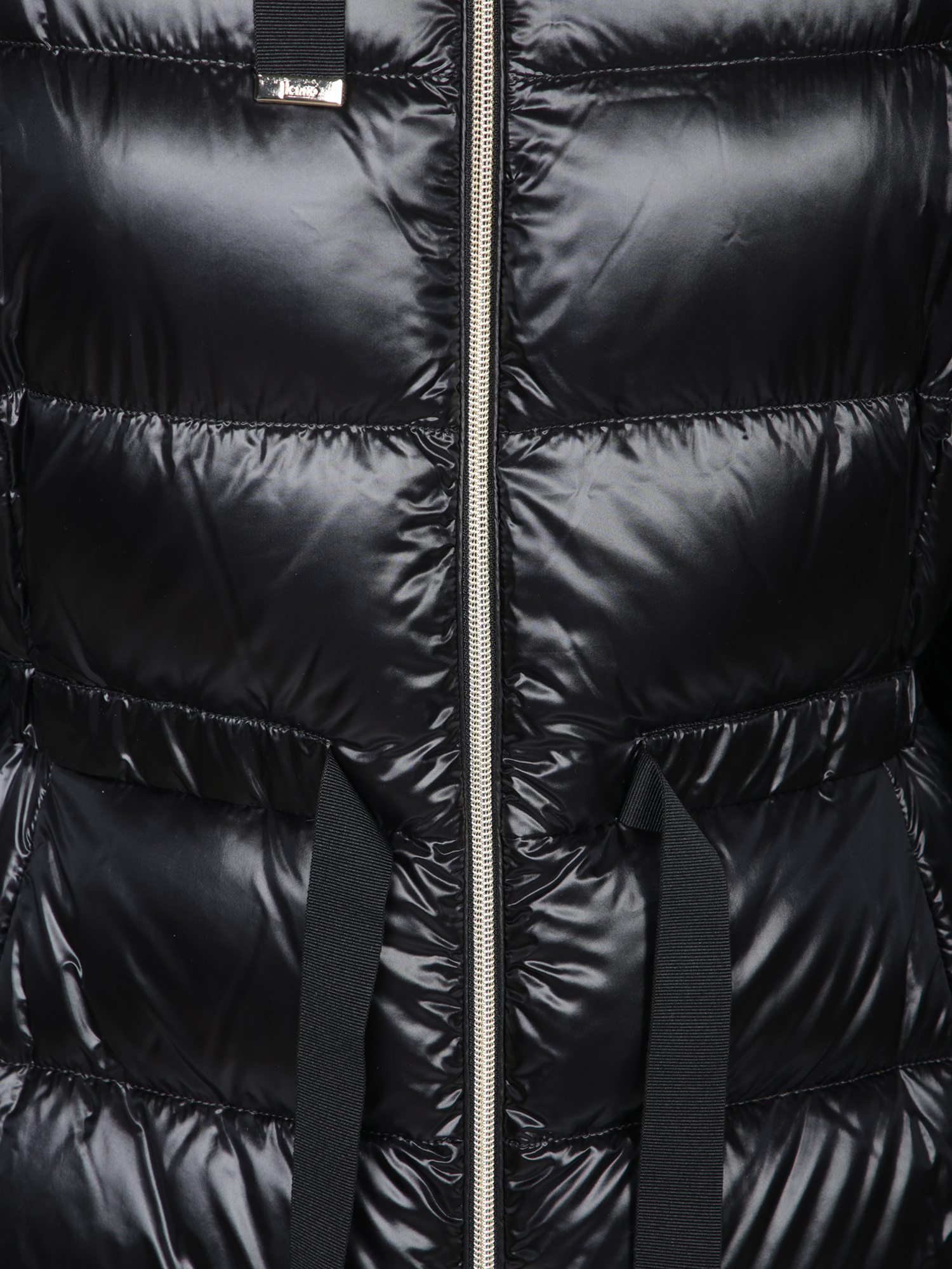 Herno Black A-shape Down Jacket With Hood In Black
