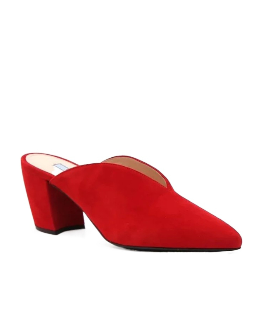 Prada Muller Heels In Red