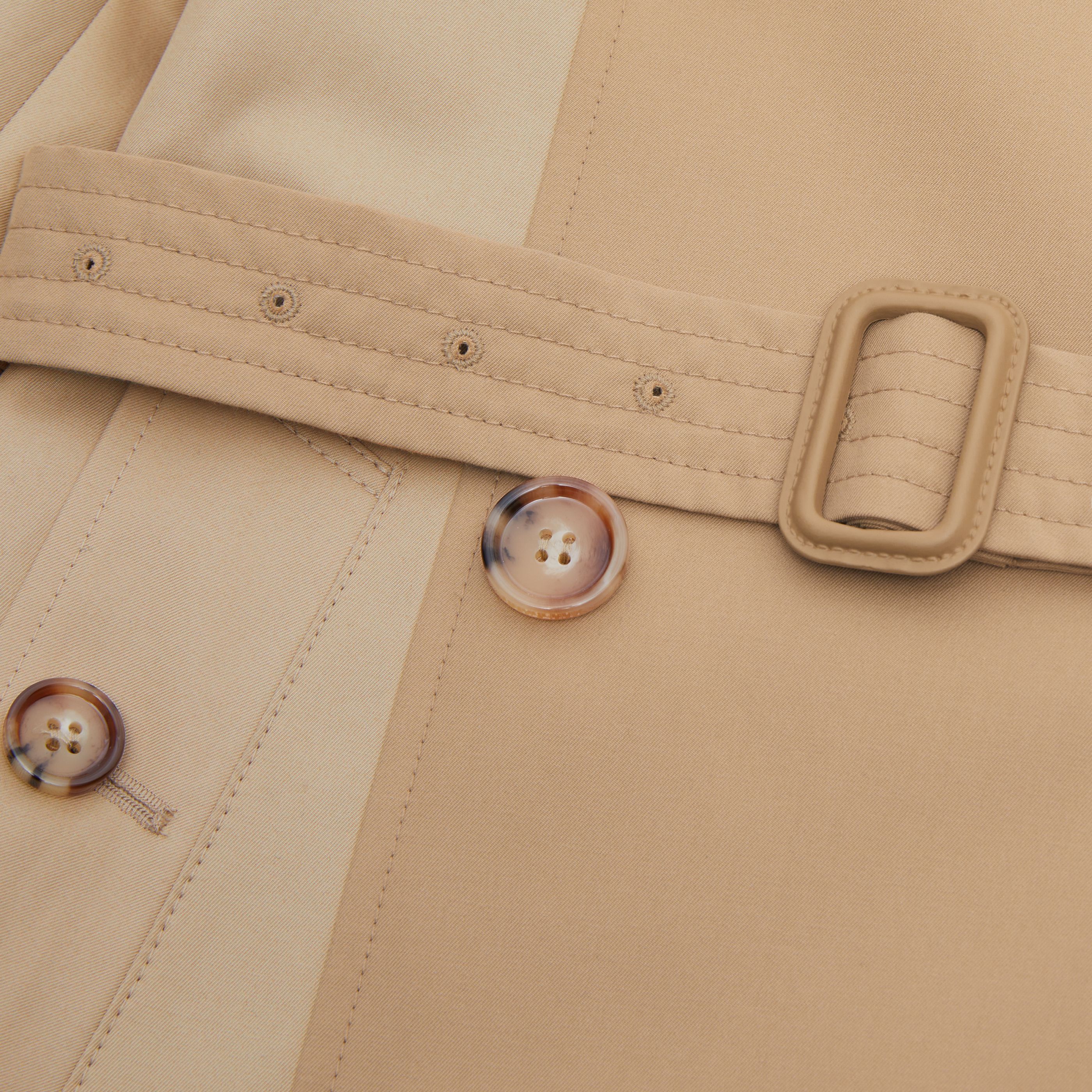 Burberry Panelled Cotton Trench Coat In Brown