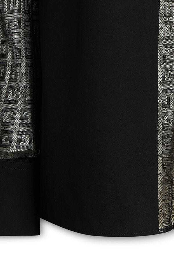 Givenchy 4g-pattern Silk Blouse In Black