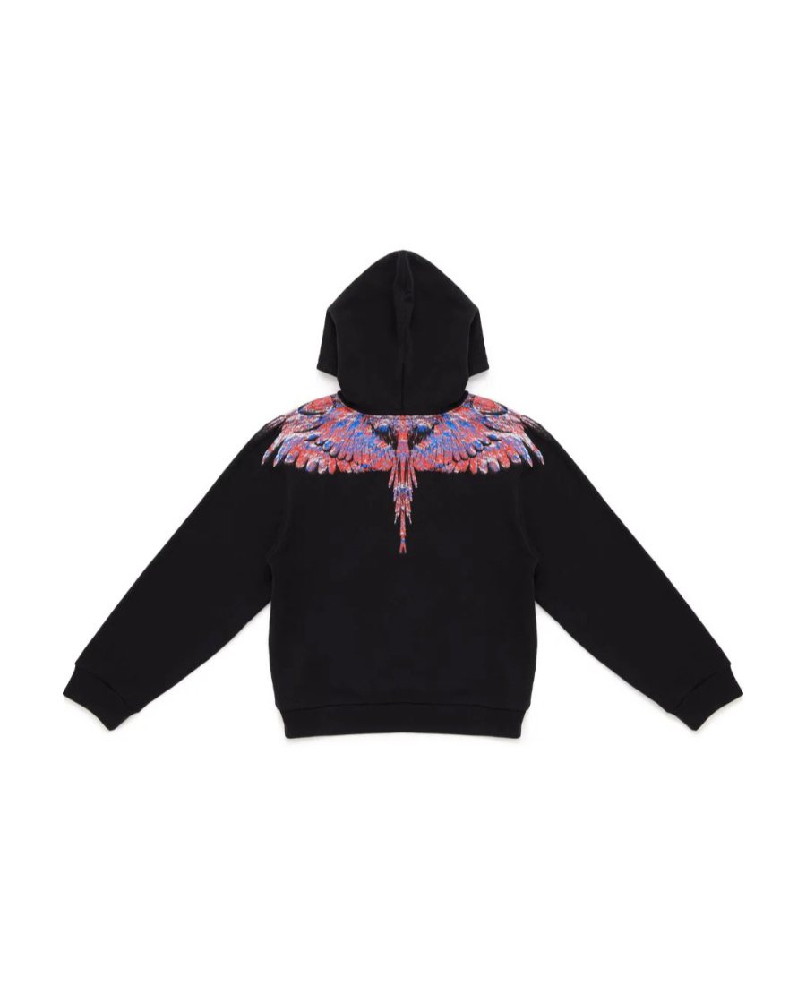 Marcelo Burlon County Of Milan Lunar Wings Cotton Sweatshirt In Black