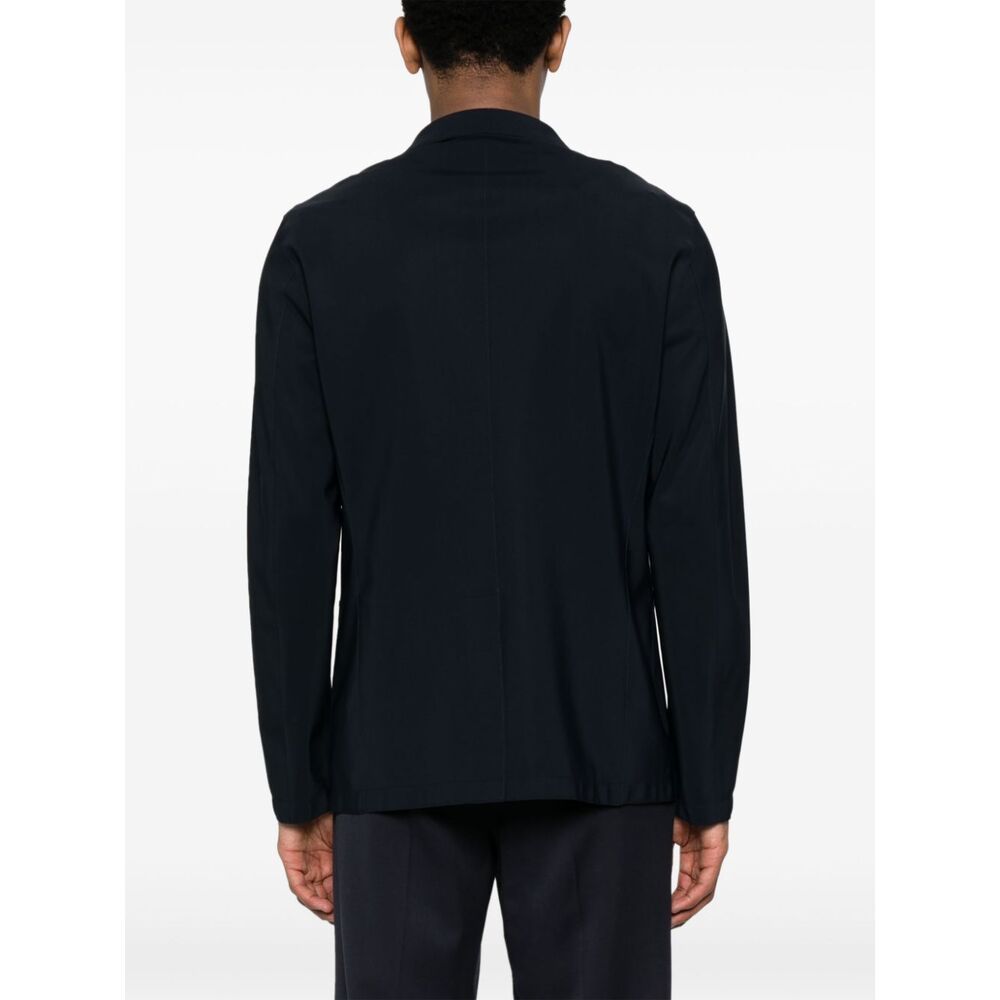 Herno Notched-lapel Single-breasted Blazer In Black