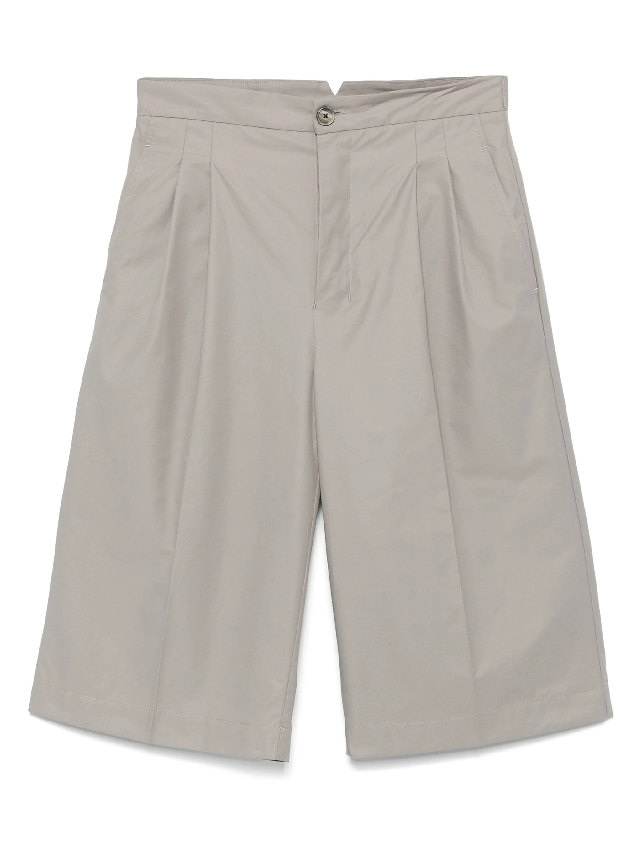 Shop Ami Alexandre Mattiussi Pleated Detail Shorts In Nude