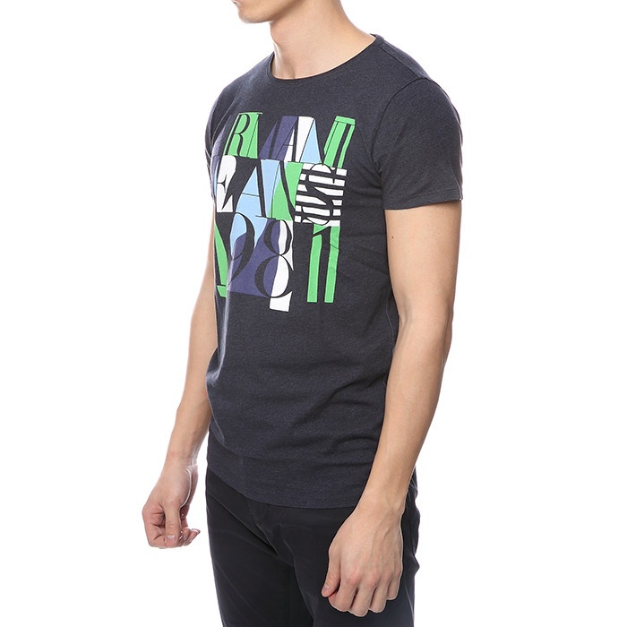 Armani Jeans Logo Details T-shirt In Black