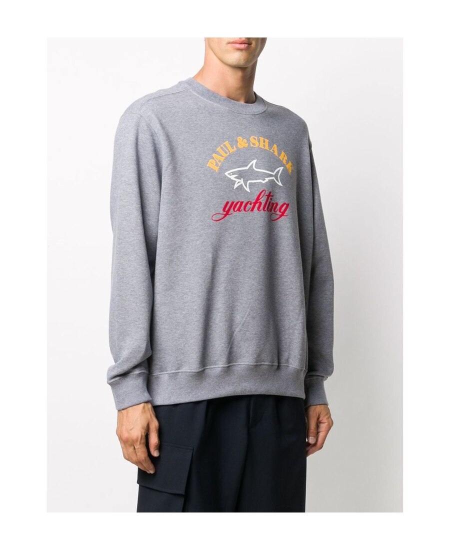 Paul & Shark Logo-print Sweatshirt In Gray