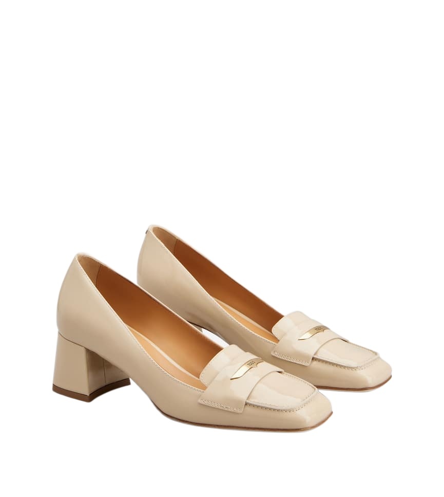 Tod's Square Toe High Heels In Nude