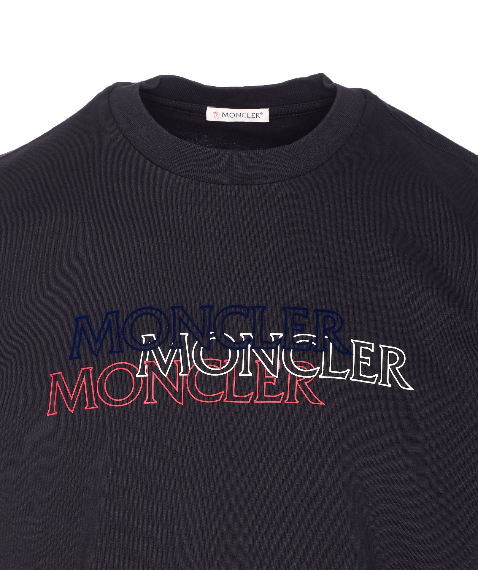 Moncler Logo-printed Cotton T-shirt In Multi