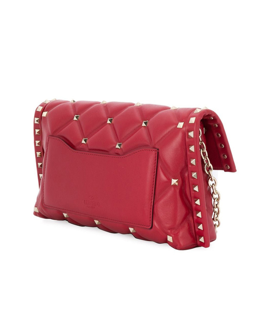Valentino Garavani Candystud Shoulder Bag In Red