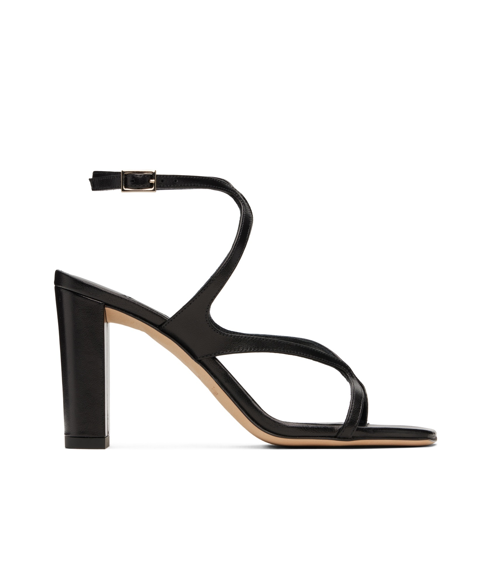 Jimmy Choo Brown Leather Azie 85 Sandals In Black