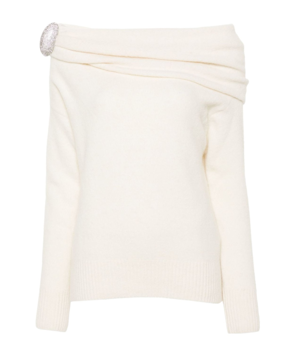 Giuseppe Di Morabito Off-the-shoulder Alpaca-blend Jumper In White