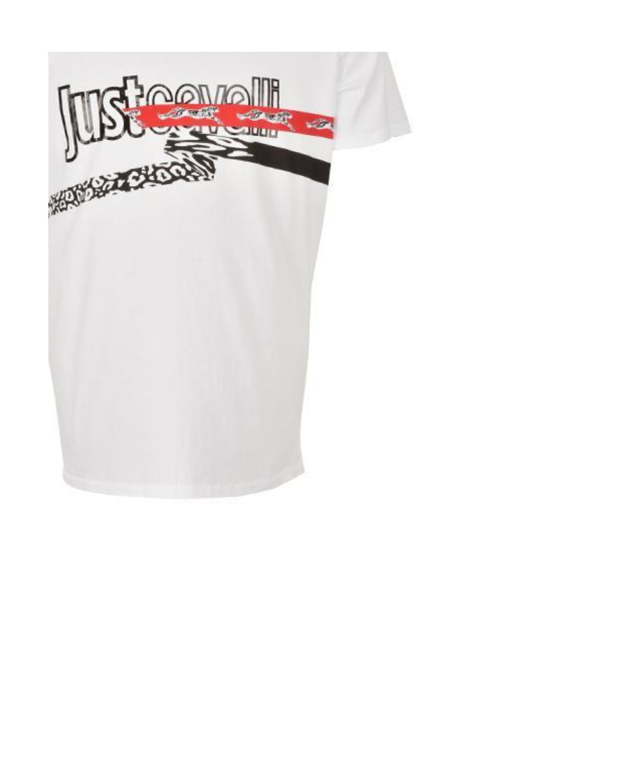Just Cavalli Logo Short Sleeved T-shirt In White