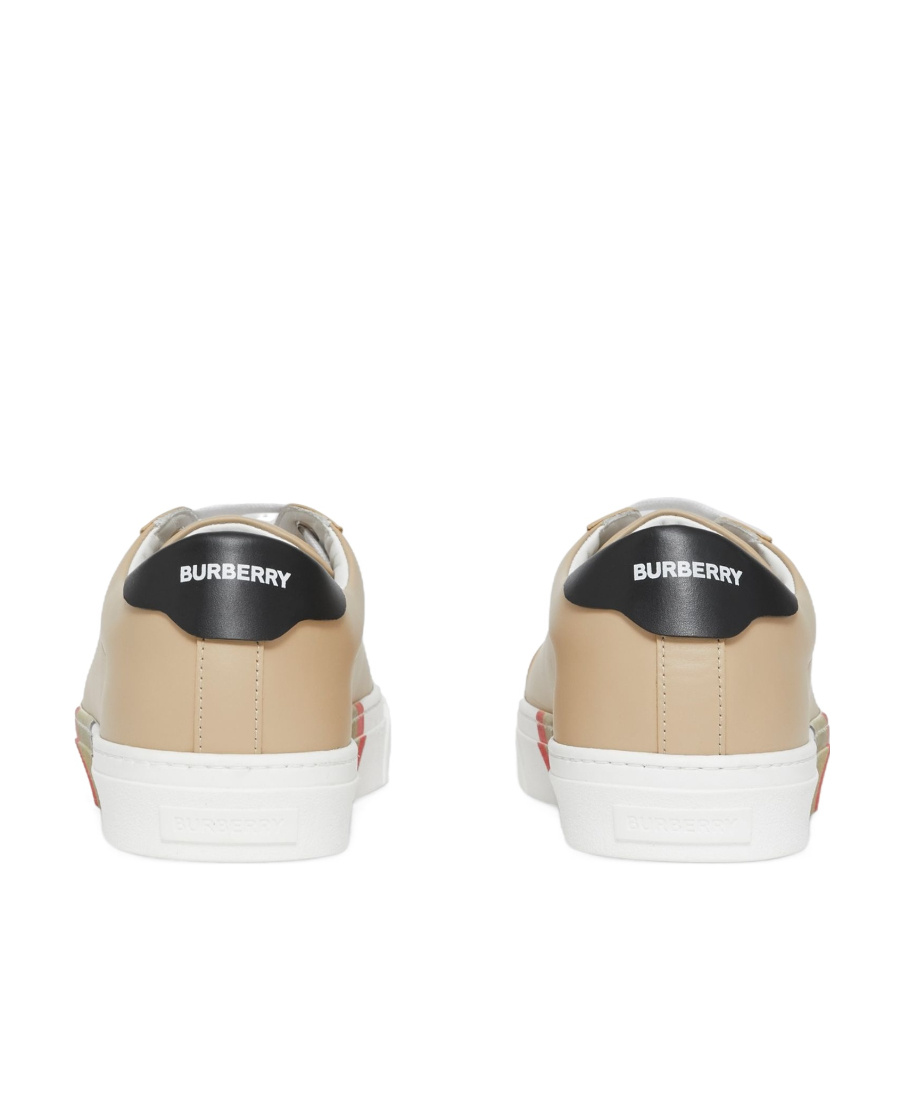 Burberry Stripe-detail Low-top Sneakers In Nude