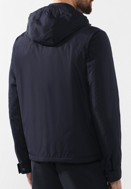 Paul & Shark Hooded Casual Jacket In Black
